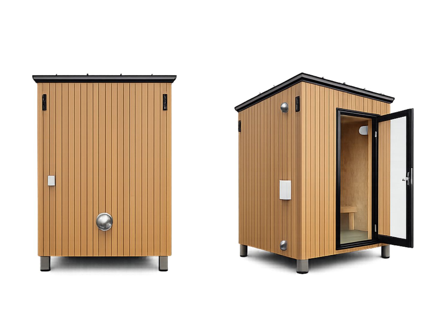 サウナ外観 斜正面・裏面